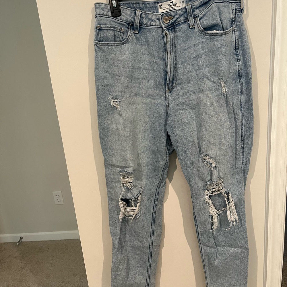 Hollister Light Blue Distressed Skinny Jeans